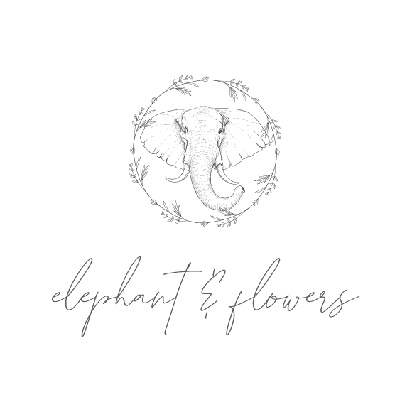 Elephant & Flowers Logo