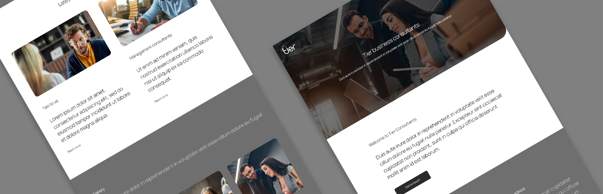 Visual web design template